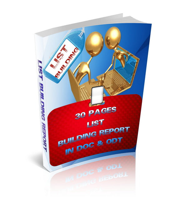 30 Page List Building Report eBook