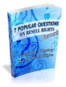 7 Popular Questions On Resale Rights Answered eBook