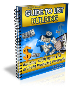 A Special Report Guide To List Building eBook