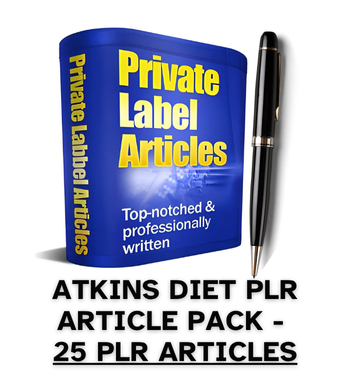 Atkins Diet PLR Article Pack - 25 PLR Articles