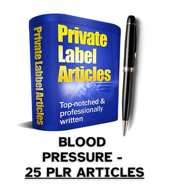 Blood Pressure PLR Article Pack - 25 PLR Articles