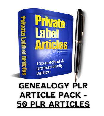 Genealogy PLR Article Pack - 50 PLR Articles