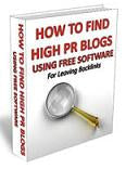 How To Find High PR Blogs eBook