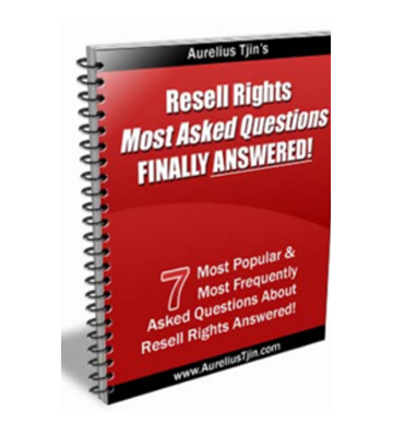 Resell Rights Most Asked Questions FINALLY ANSWERED eBook