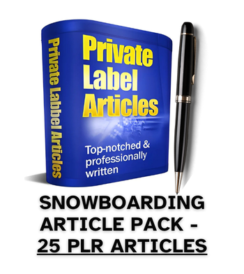 Snowboarding PLR Article Pack - 25 PLR Articles