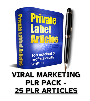 Viral Marketing PLR Article Pack - 25 PLR Articles
