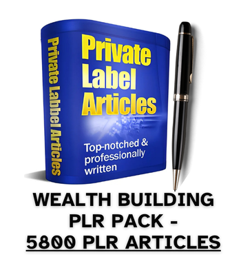 Wealth Building PLR Article Pack - 5800 PLR Articles